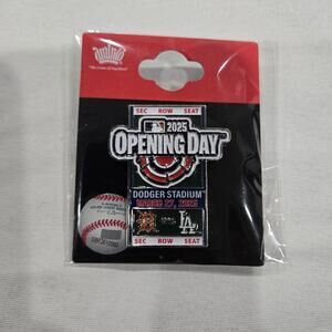 2025 Los Angeles Dodgers Opening Day Dueling Pin Ticket Stub Dodgers vs. Tigers